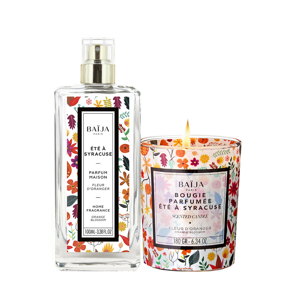 Baija Paris Kit Spray per Ambienti 100ml e Candela Profumata 180gr