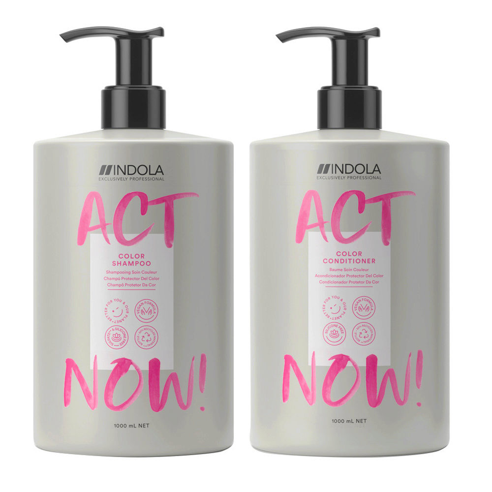 Indola Act Now! Color Shampoo 1000ml Color Conditioner 1000ml
