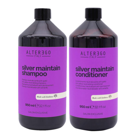 Silver Maintain Shampoo 950ml e Balsamo 950ml Antigiallo