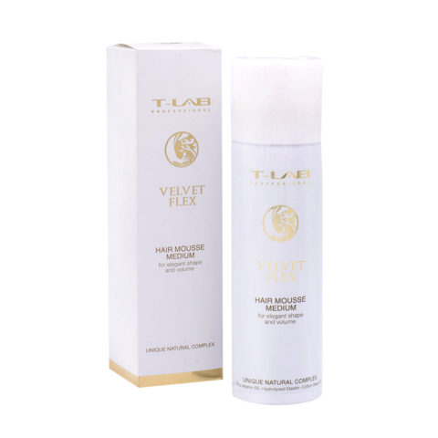 T-Lab Styling Velvet Flex Hair Mousse Medium 100ml - schiuma idratante tenuta media