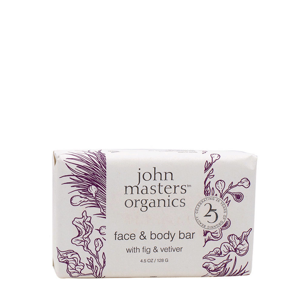 John Masters Organics Face & Body Bar With Fig & Vetiver 128gr - sapone viso e corpo
