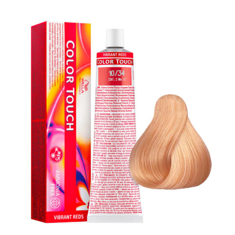 Color Touch Vibrant Reds 10/34 Biondo Platino Dorato Rame 60ml - colore semi permanente senza ammoniaca