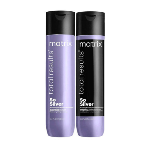 Matrix Total Results So Silver Set Shampoo Antigiallo 300ml e Balsamo 300ml