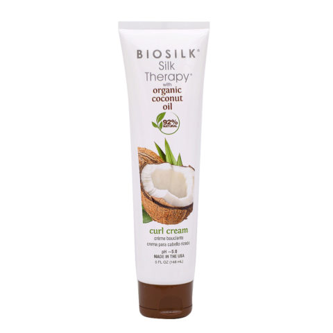 Biosilk Silk Therapy Curl Cream With Coconut Oil 148ml - crema per capelli ricci