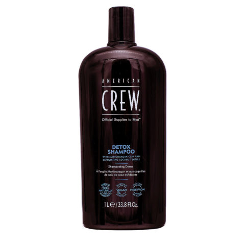 American Crew Detox Shampoo 1000ml - shampoo detossinante esfoliante
