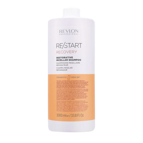 Revlon Restart Recovery Restorative Micellar Shampoo 1000ml - shampoo ristrutturante capelli rovinati