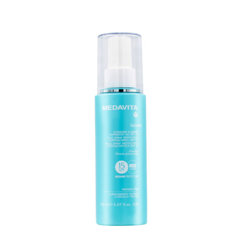 Medavita Solarich Sunshin Summer Hair&Body Oil Spf15 150ml - olio spray protettivo corpo e capelli spf15