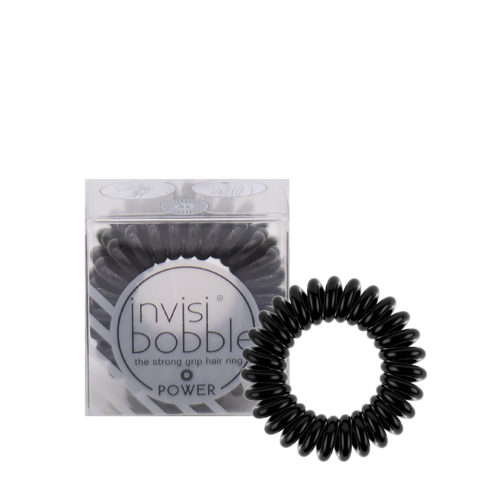 Invisibobble Power True Black 3pz -  elastici a spirale per capelli grossi