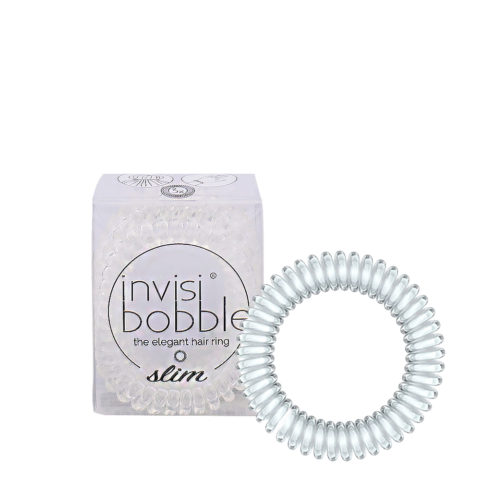 Slim Crystal Clear 3pz - elastici a spirale per capelli fini