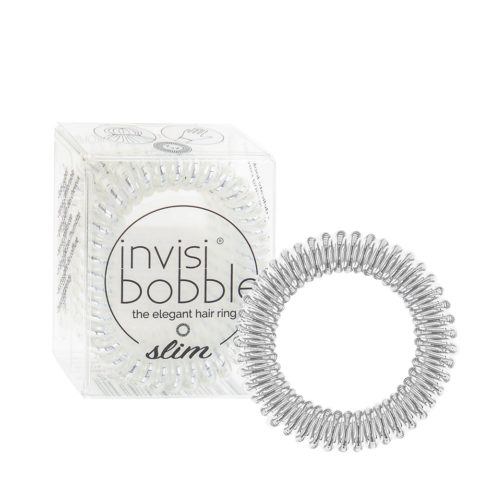 Invisibobble Slim Chrome Sweet Chrome 3pz - elastici a spirale per capelli fini