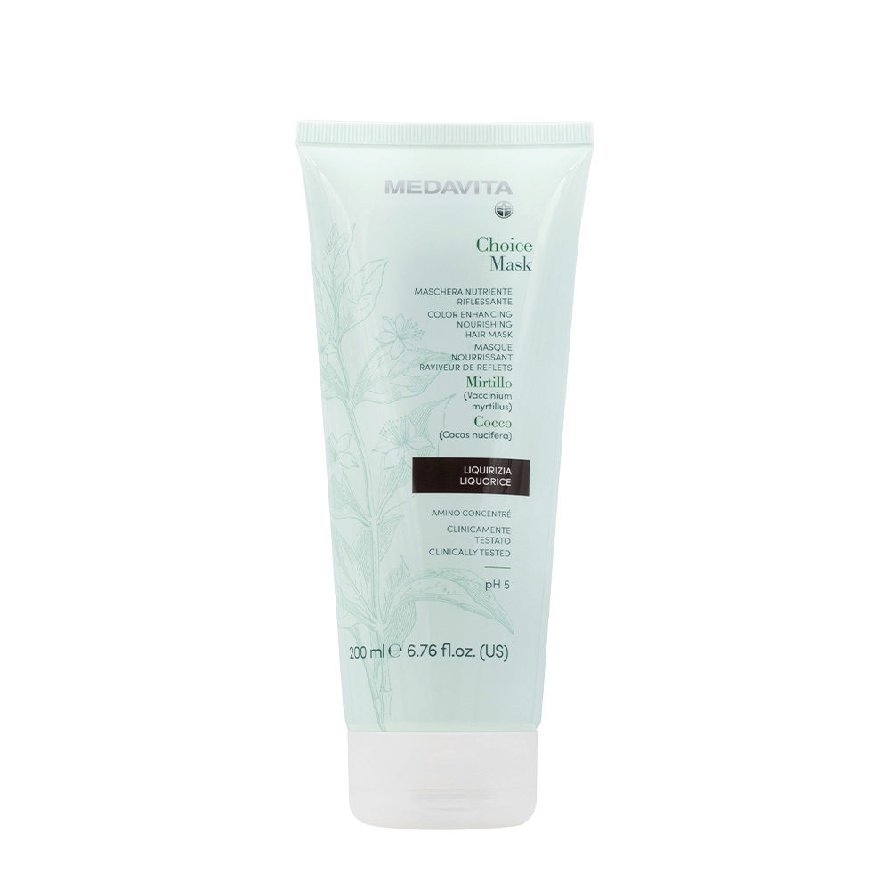 Medavita Lunghezze Choice Mask Liquorice 200ml - maschera nutriente riflessante liquirizia