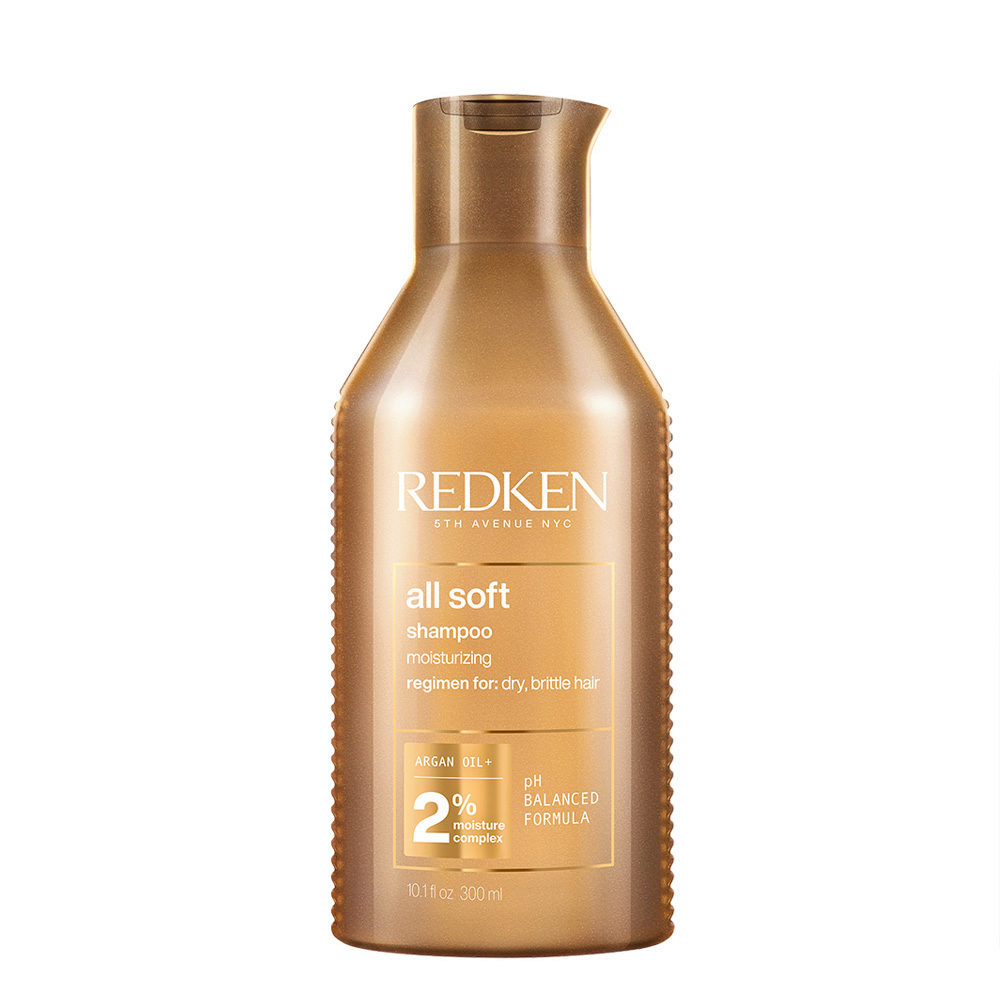 Redken All Soft Shampoo 300ml - shampoo detergente per capelli secchi