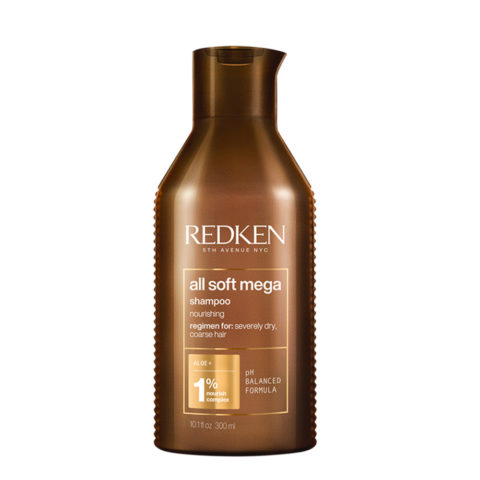 Redken All Soft Mega Shampoo 300ml - shampoo per capelli secchi
