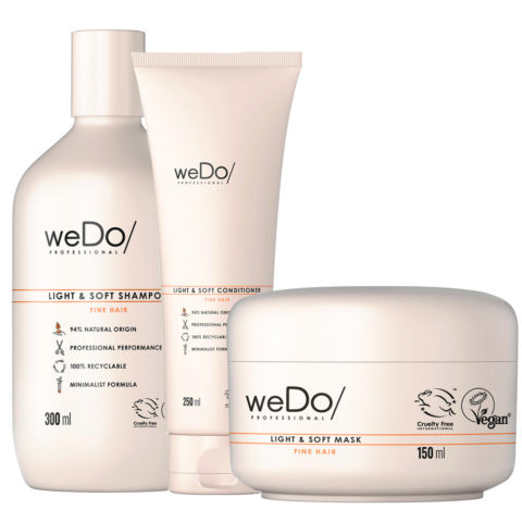 weDo Light & Soft Shampoo 300ml + Soft Conditioner 250ml +  Soft Mask 250ml