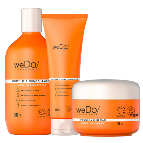 weDo Moisture & Shine Shampoo 300ml + Conditioner 250ml + Mask 150ml
