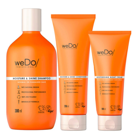 Moisture & Shine Shampoo 300ml + Conditioner 250ml + Night Cream 90ml