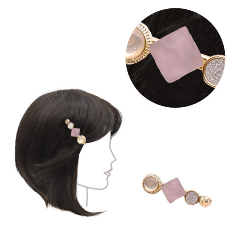 Clip a Molletta con Pietra Rosa 6cm