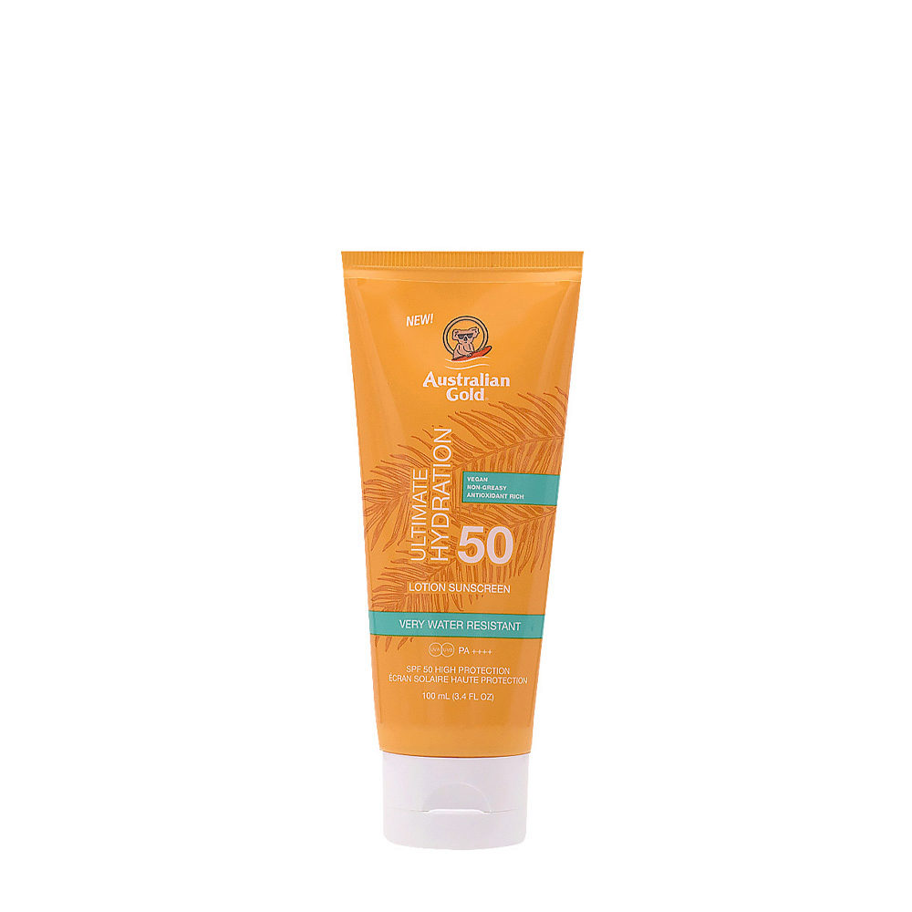Australian Gold SPF50 Ultimate Hydration Lotion Sunscreen 100ml - protezione solare