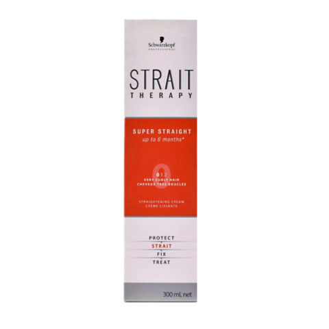 Schwarzkopf Strait Styling Therapy Straightening Very Curly Hair 0 300ml - sistema stirante per capelli ricci