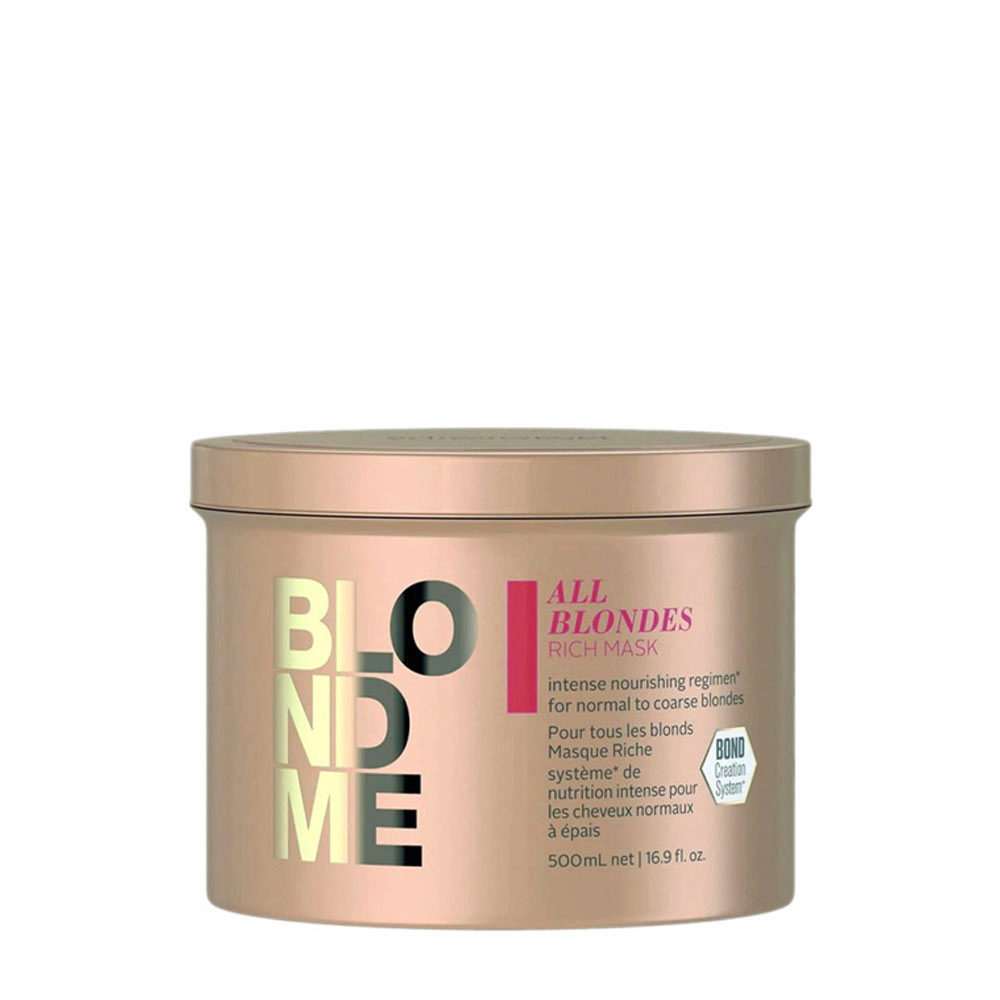 Schwarzkopf BlondMe All Blondes Rich Mask 500ml - maschera per capelli biondi grossi
