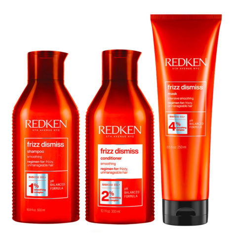 Redken Frizz Dismiss Shampoo 300ml Conditioner 300ml Mask 250ml
