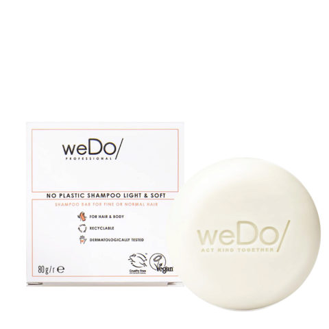 No Plastic Light & Soft Shampoo Bar 80gr - shampoo solido per capelli fini