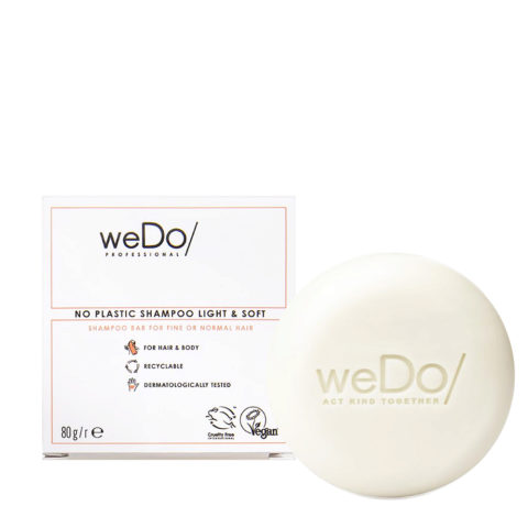 weDo No Plastic Light & Soft Shampoo Bar 80gr - shampoo solido per capelli fini