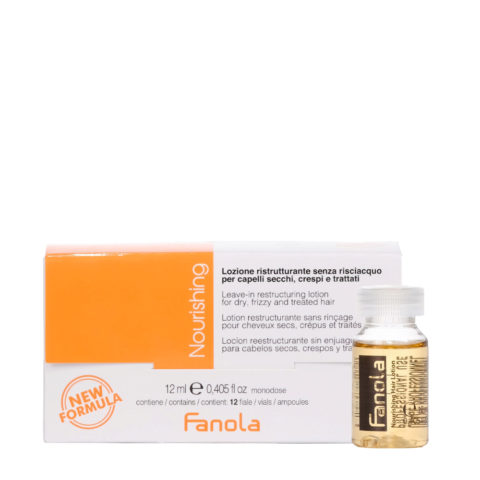 Fanola Nourishing Lozioni Ristrutturanti Senza Risciacquo 12x12ml - lozioni capelli danneggiati