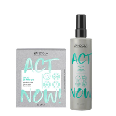 Act Now! Solid Shampoo 60gr Setting Spray 200ml