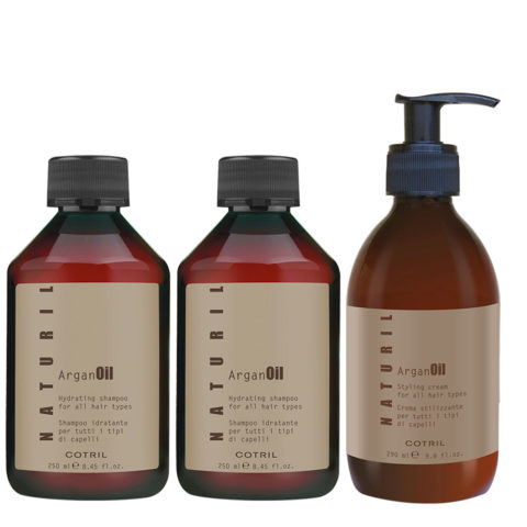 Naturil Oil Argan Shampoo 250ml Conditioner 250ml Styling Cream 290ml