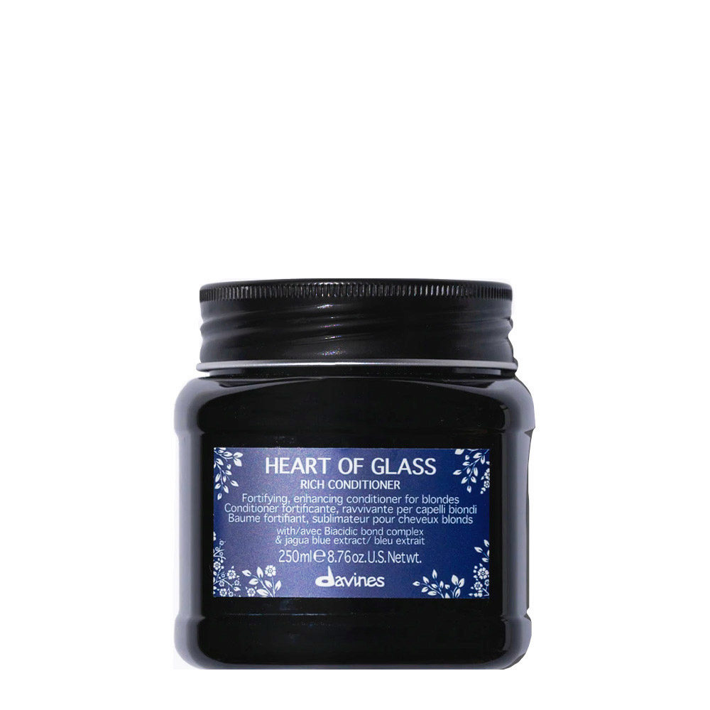 Davines Heart Of Glass Rich Conditioner 250ml - balsamo fortificante e ravvivante per capelli biondi