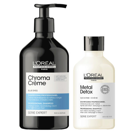 Chroma Creme Ash Shampoo 500ml Metal Detox Shampoo 300ml