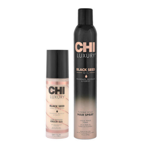 CHI Luxury Black seed oil Curl defining Cream gel 148ml Flexible hold Hair spray 340gr