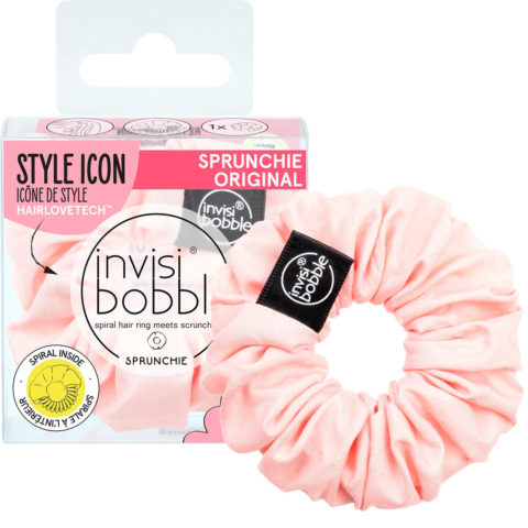 Invisibobble Sprunchie Retro Dreamin Paint no Mountain High - elastico per capelli rosa