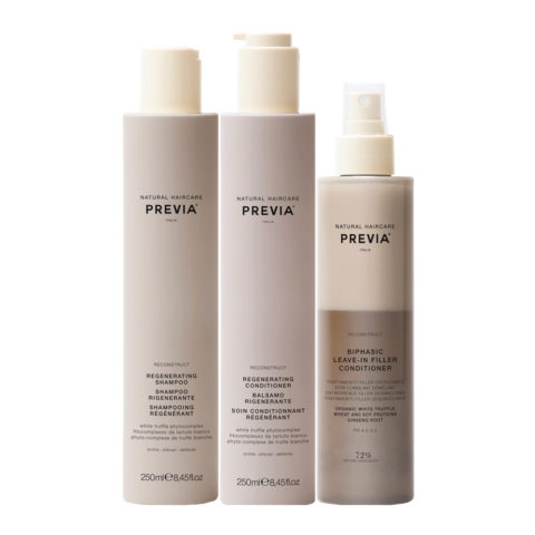 Previa Reconstruct Regenerating Shampoo250mlConditioner250ml  Biphasic Leave-in200ml