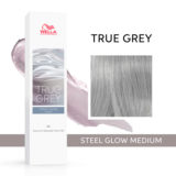 Wella True Grey Steel Glow Medium 60ml - tonalizzante per capelli grigio-acciaio
