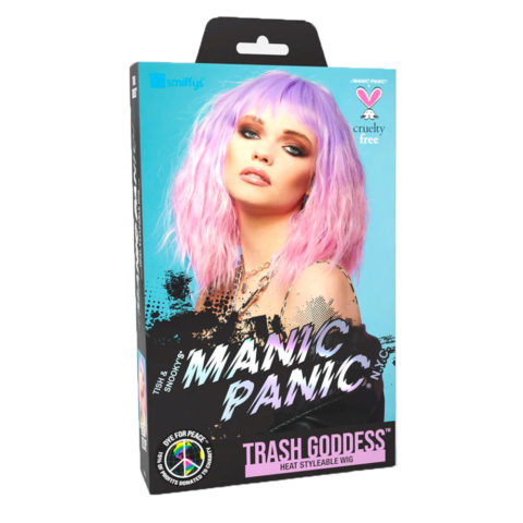 Manic Panic Fleurs du Mal Trash Goddess Wig - parrucca rosa pastello e viola