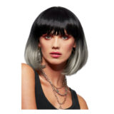 Manic Panic Alien Grey Ombre Glam Doll Wig - parrucca nero e grigio
