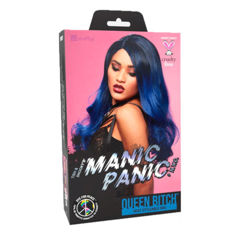 Manic Panic After Midnight Ombre Queen Bitch Wig - parrucca blu