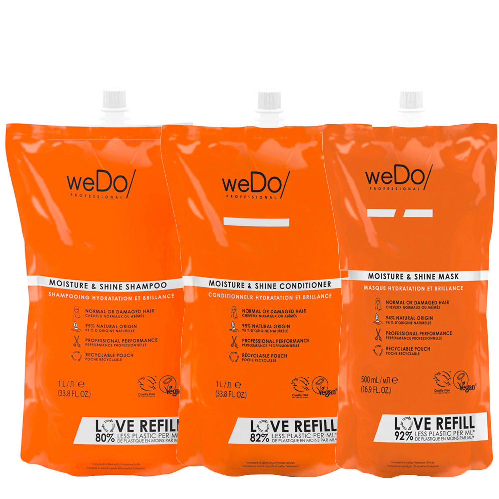 weDo Moisture & Shine  Kit  Shampoo 1000ml Conditioner 1000ml Mask 500ml
