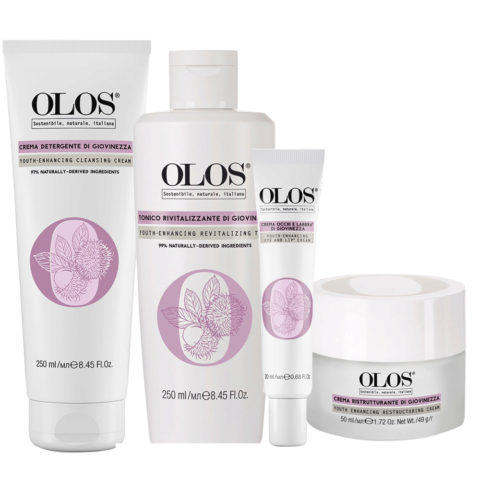 Olos Mondo Giovinezza Detergente250ml Tonico250ml Crema Occhi Labbra20ml Crema50ml