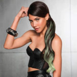 Hairdo Coda Color Splash Chestnut / Light Green 58 cm - coda verde chiaro su castano chiaro