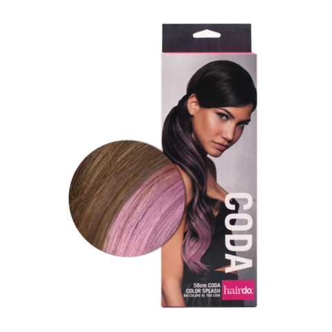 Hairdo Coda Color Splash Buttered Toast / Lavander 58 cm - coda lavanda su biondo scuro