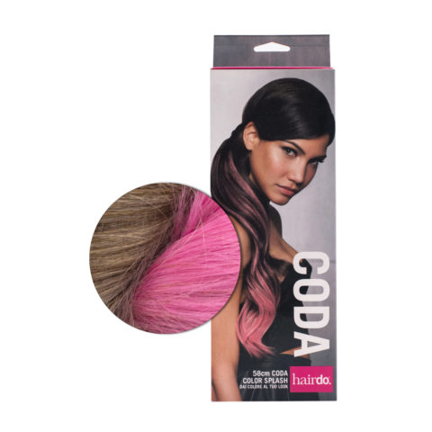 Hairdo Coda Color Splash Buttered Toast / Pink Fucsia 58cm - coda fucsia su biondo scuro