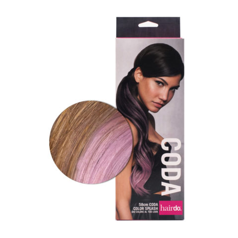 Hairdo Coda Color Splash Ginger Blonde / Lavander 58 cm - coda lavanda su biondo medio dorato