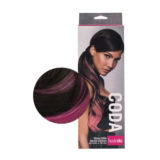 Hairdo Coda Color Splash Dark Chocolate / Pink 58 cm - coda fucsia su castano medio