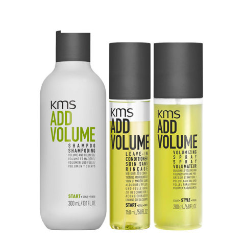 KMS Add Volume Shampoo 300ml Leave-in Conditioner 150ml Volumising Spray 200ml