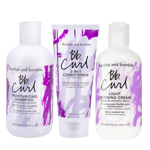 Bb. Curl Shampoo 250ml Conditioner 200ml Light Defining Cream 250ml