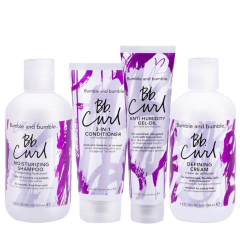 Bb. Curl Shampoo 250ml Conditioner 200ml Gel Oil 150ml Defining Cream 250ml