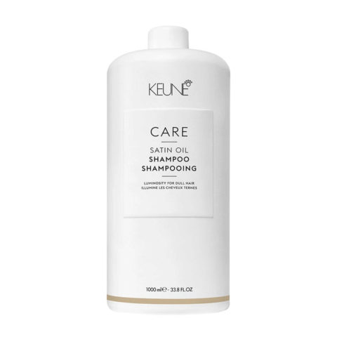 Care line Satin oil Shampoo 1000ml - shampoo illuminante per capelli secchi e spenti